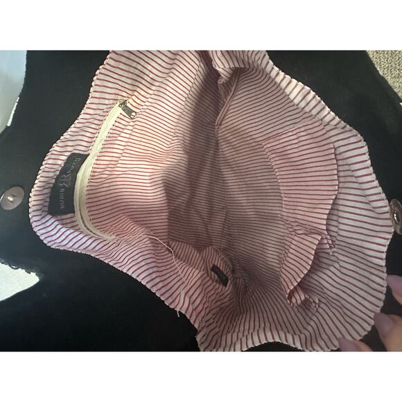 Robin Ruth HOLLYWOOD Crossbody Tote Bag Black White Large - Picture 3 of 5